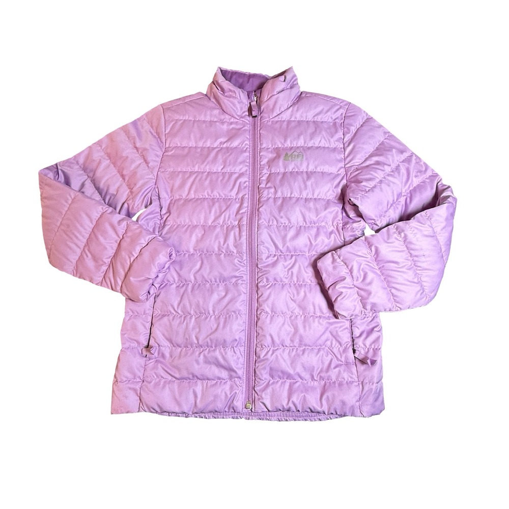 REI Co-op Kids 650 Down Jacket Purple Puffer Full Zip Medium‎ 10-12 192903